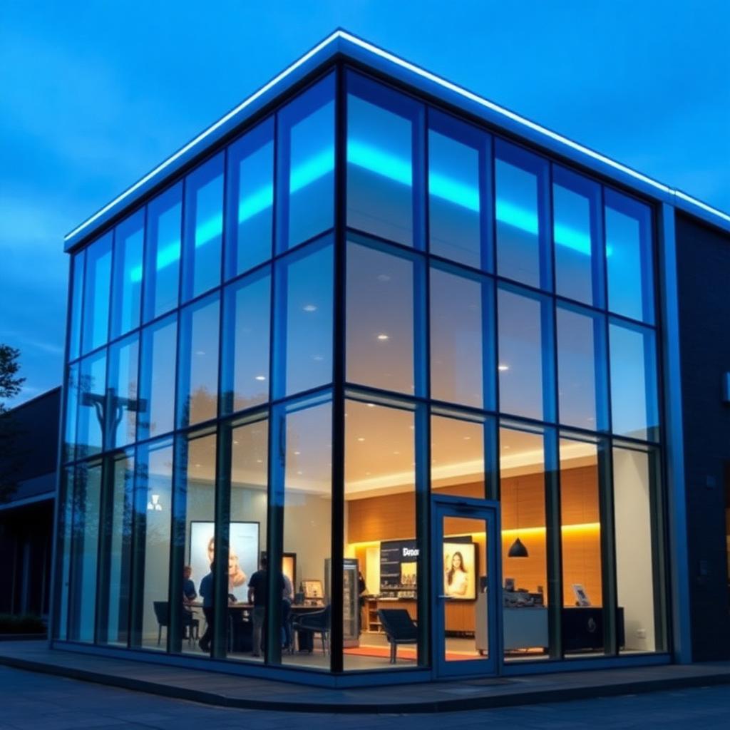 Glass facade